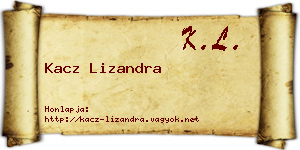 Kacz Lizandra névjegykártya